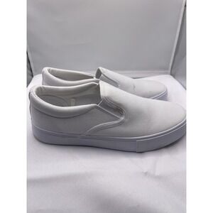 NoBo No Boundaries Shoes Womens Sz 8.5 Canvas Pink White Canvas Slip On Sneakers